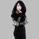 Hoodie Schwarz Gothic Damen