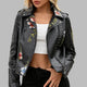 Lederjacke Schwarz Punk