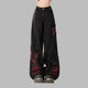 Gothic Hose Schwarz Weit Damen