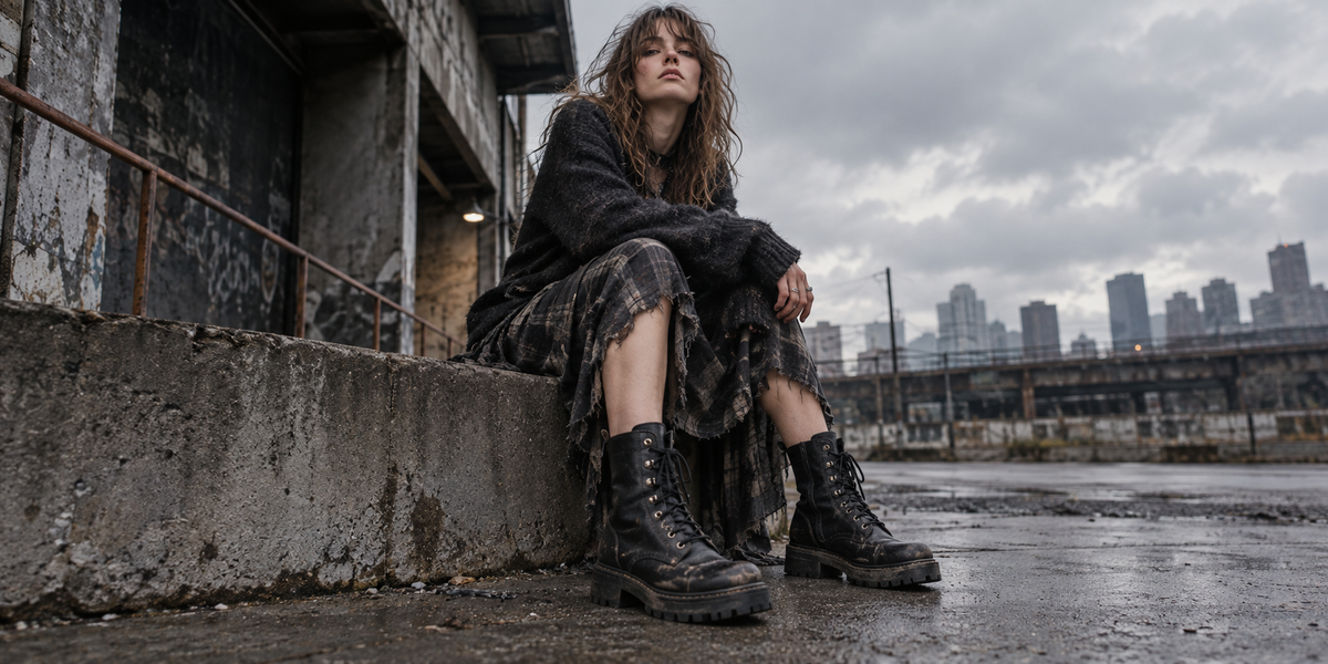 Bannière de la collection bottines grunge femme