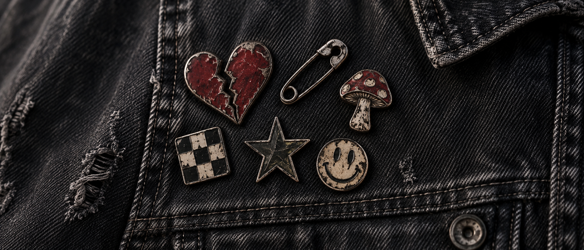 Bannière de la collection Pins Grunge