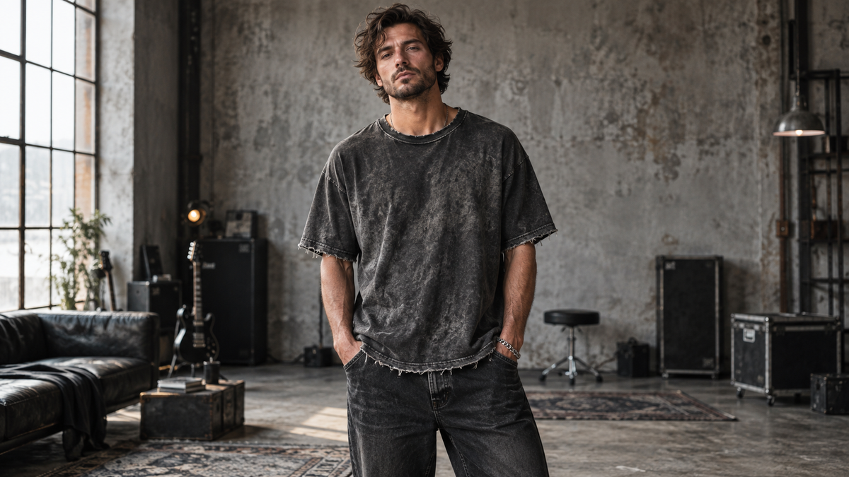 Bannière de la collection t-shirt grunge homme