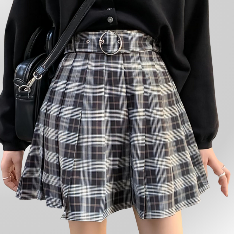 Jupe Tartan Plissee Rock