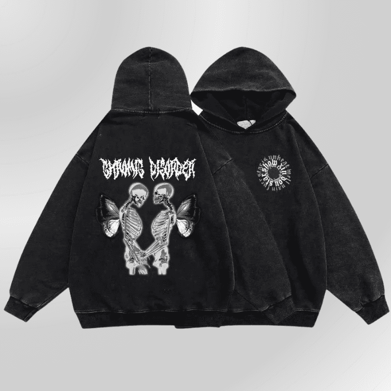 Sweat Capuche Noir Gothique