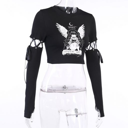 T-Shirt Lune Gothique Femme