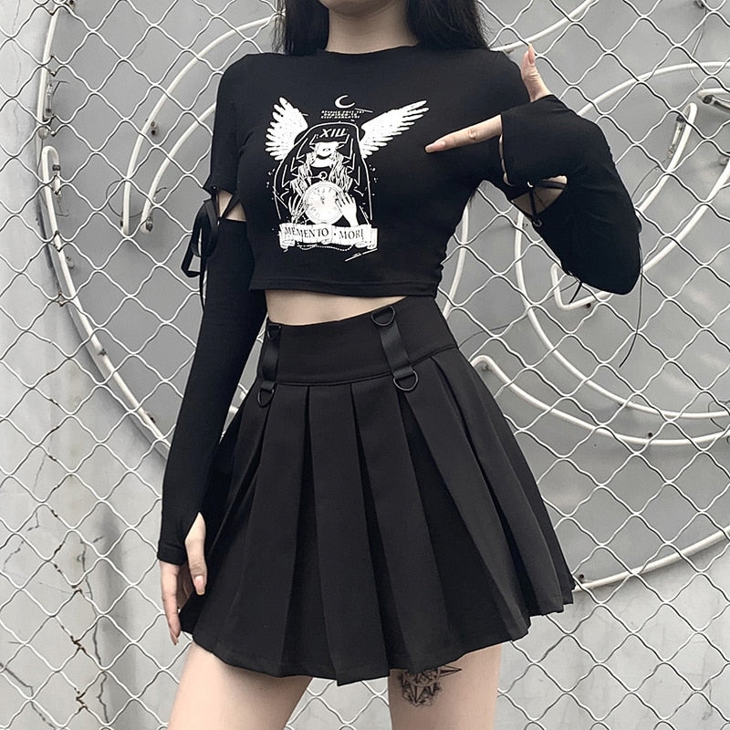 T-Shirt Lune Gothique Femme
