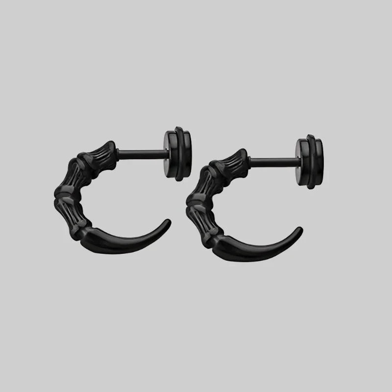 Boucles D'Oreilles Metal Noire