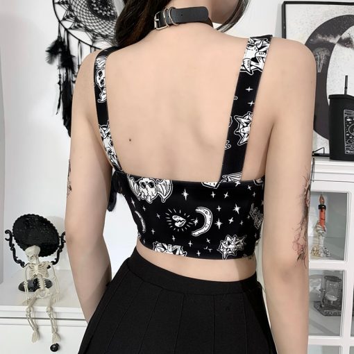 Top Femme Noir Punk