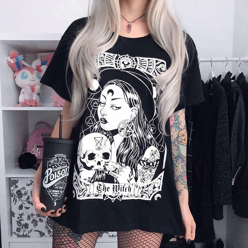 Tete De Mort T-Shirt Gothique