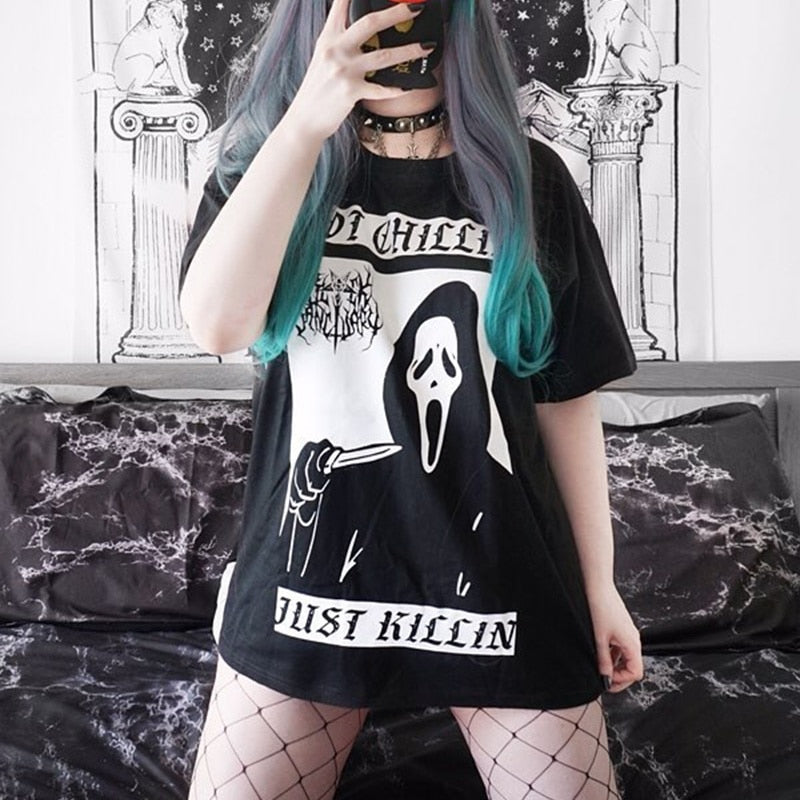 T-Shirt Noir Gothique