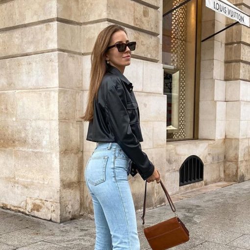 Veste Cuir Grunge