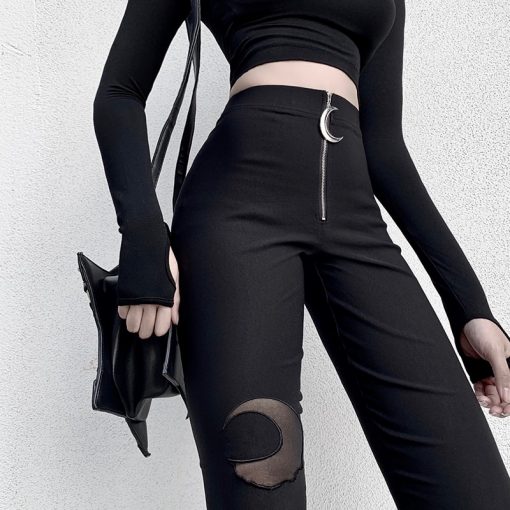 Pantalon Noir Grunge