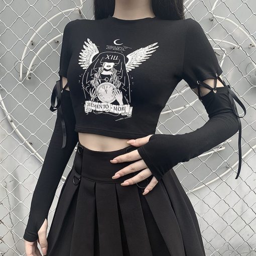 T-Shirt Lune Gothique Femme