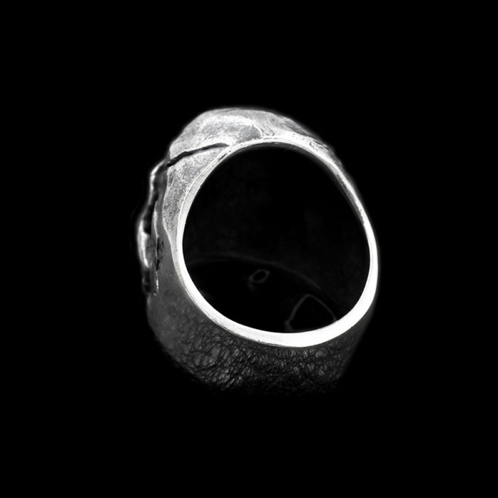 Bague Tete De Mort Gothique Argent