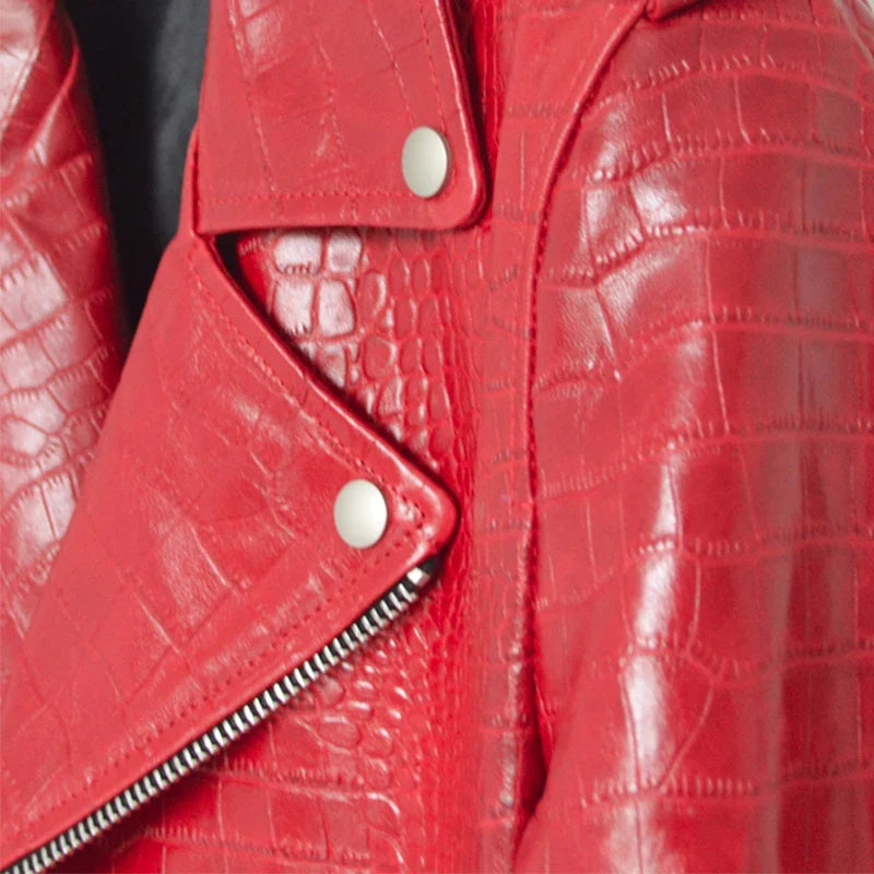 Veste Punk Rouge