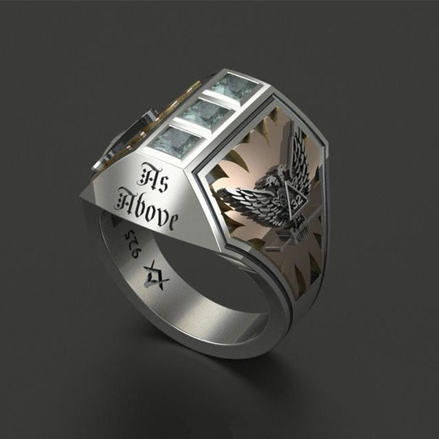 Bague Argenté Rock