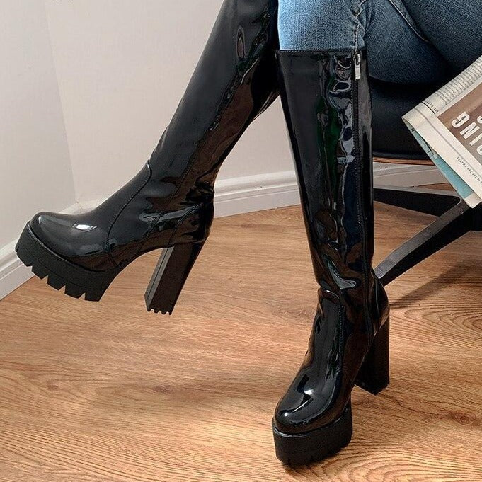 Bottine Style Gothique Rock Pour Femme