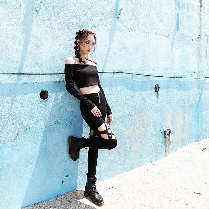 Jean Punk Rock Femme