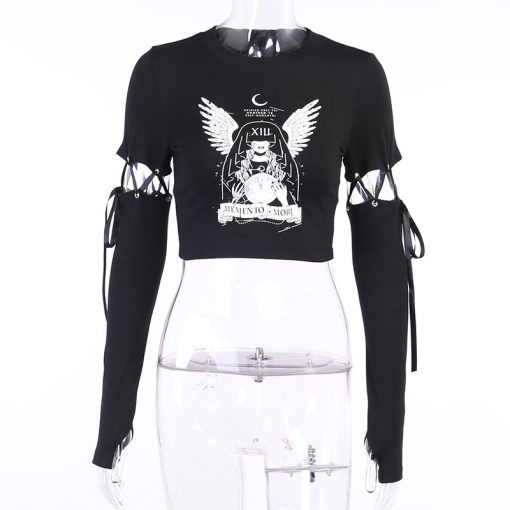 T-Shirt Lune Gothique Femme