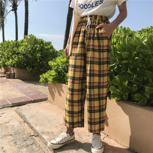 Pantalon A Carreaux Grunge