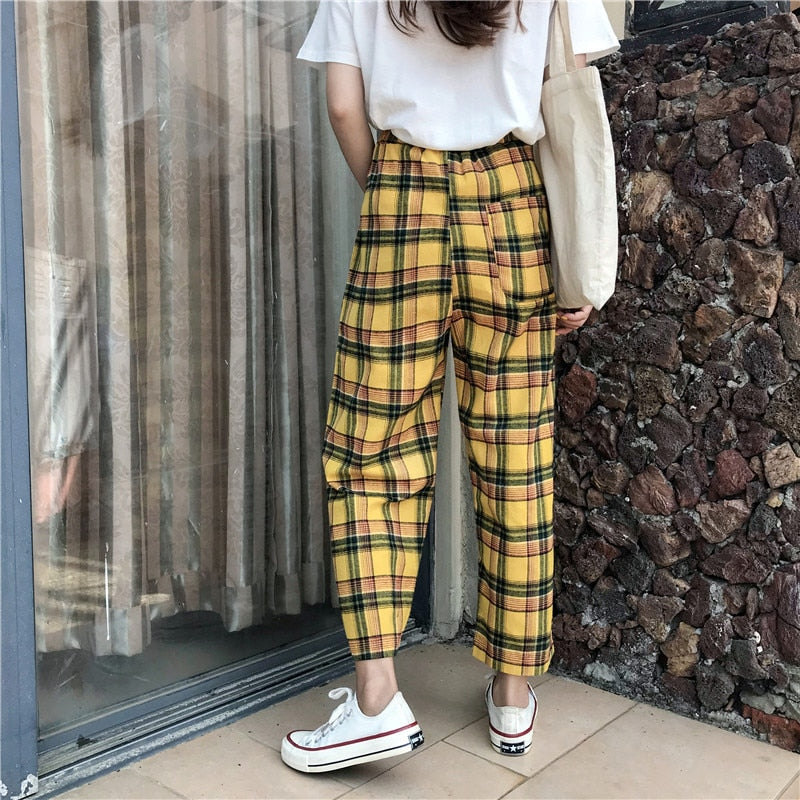 Pantalon A Carreaux Grunge