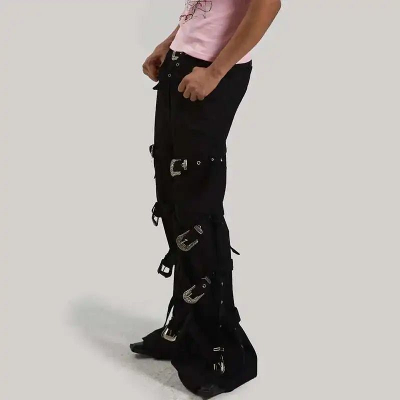 Pantalon Avec Boucle Metal