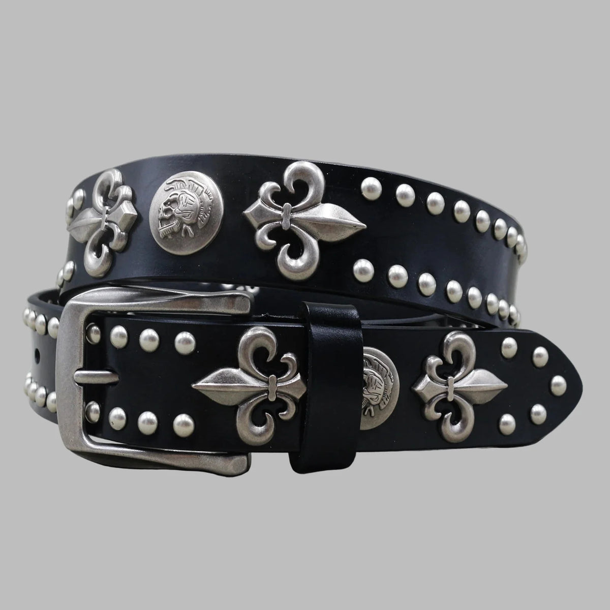 Ceinture Noir Cuir Punk Rock