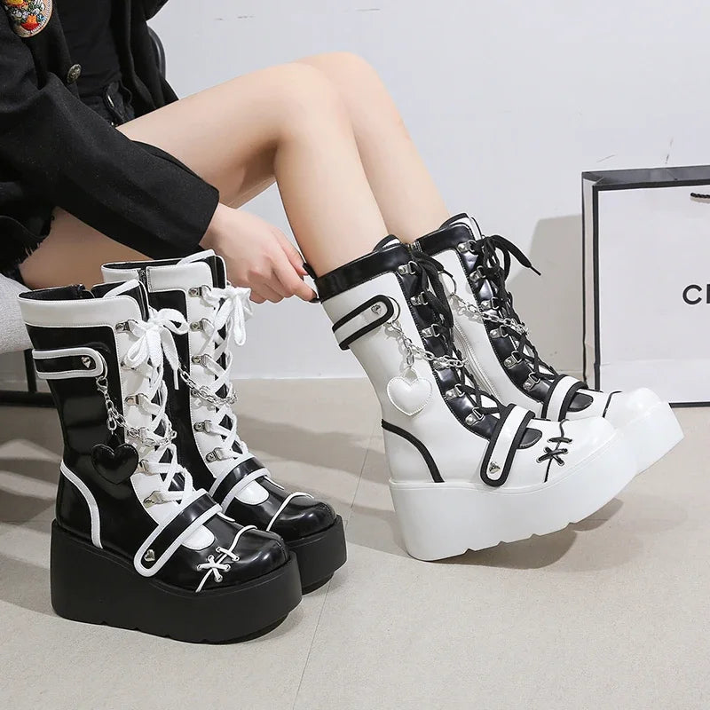 Chaussure Femme Noire Gothique