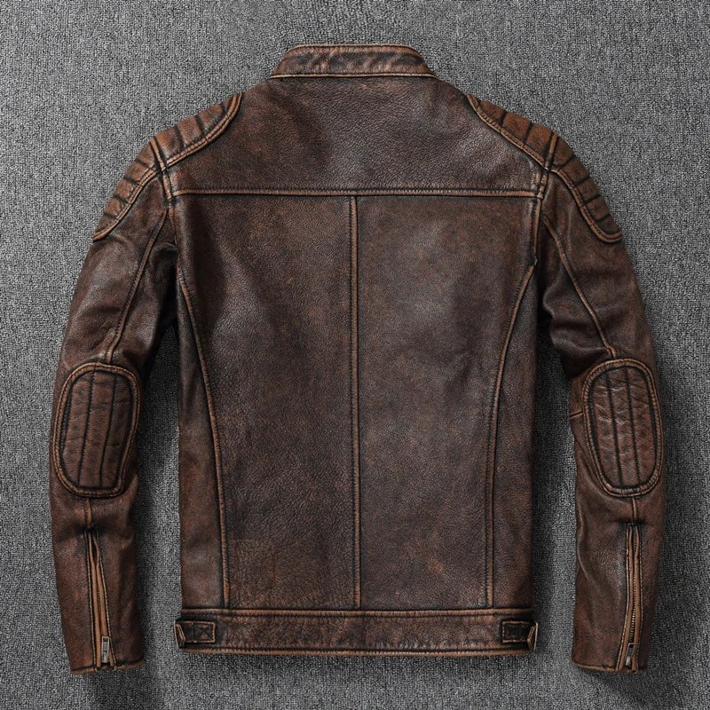 Veste Cuir Rock Homme