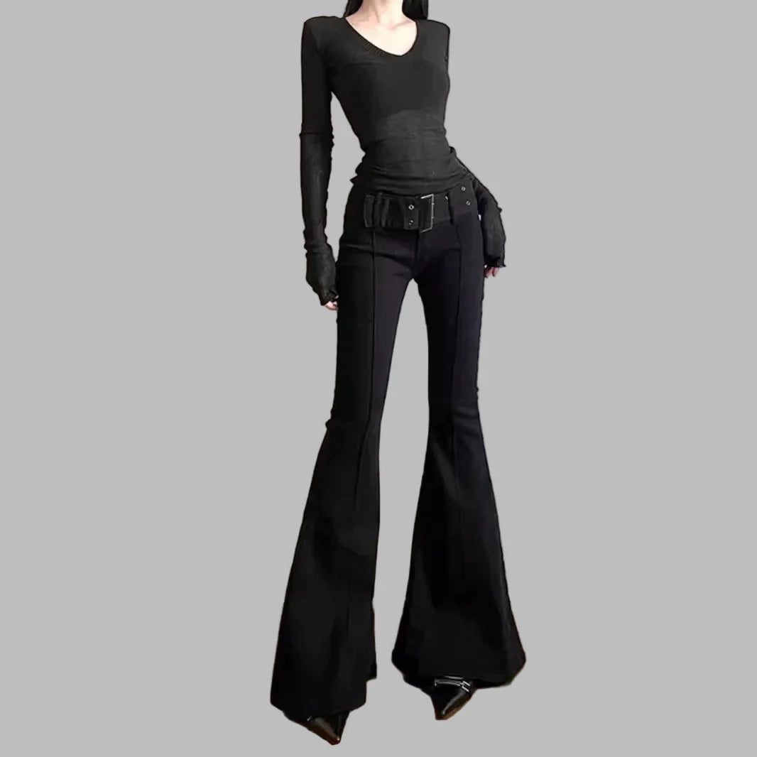 Pantalon Noir Femme Grunge