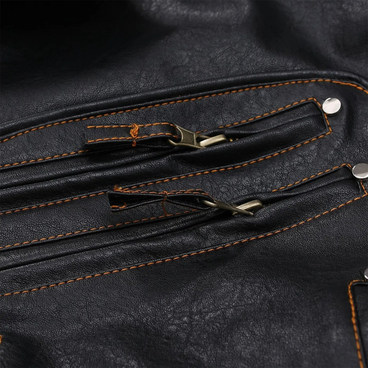 Veste Cuir Punk Homme