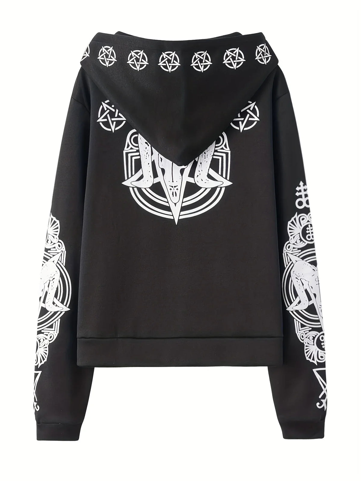Sweat Capuche Noir Gothique Femme