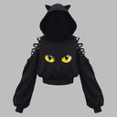 Gothic Lace Up Hoodie Women
