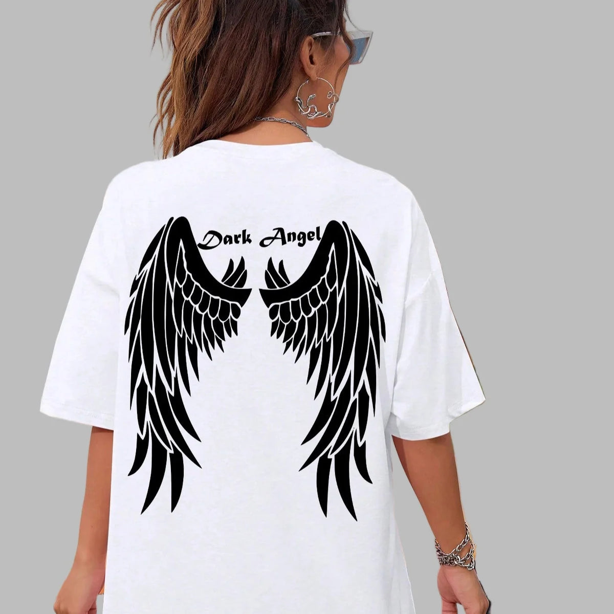 T-Shirt Blanc Rock Femme