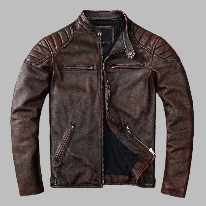 Veste Cuir Rock Homme