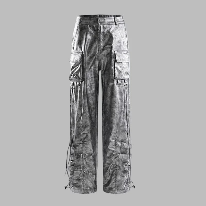 Pantalon Gris Metal Femme
