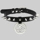 Gothic Halsband Leder Schwarz
