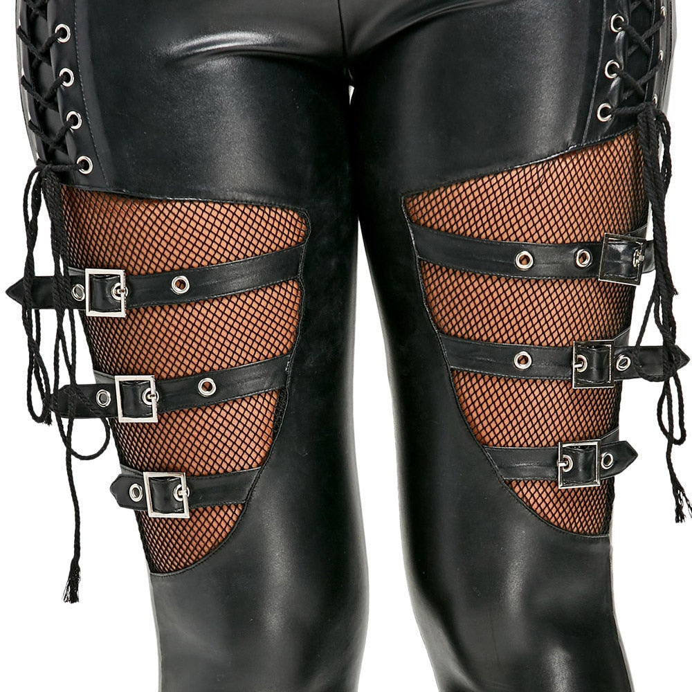 Pantalon Cuir Gothique Femme