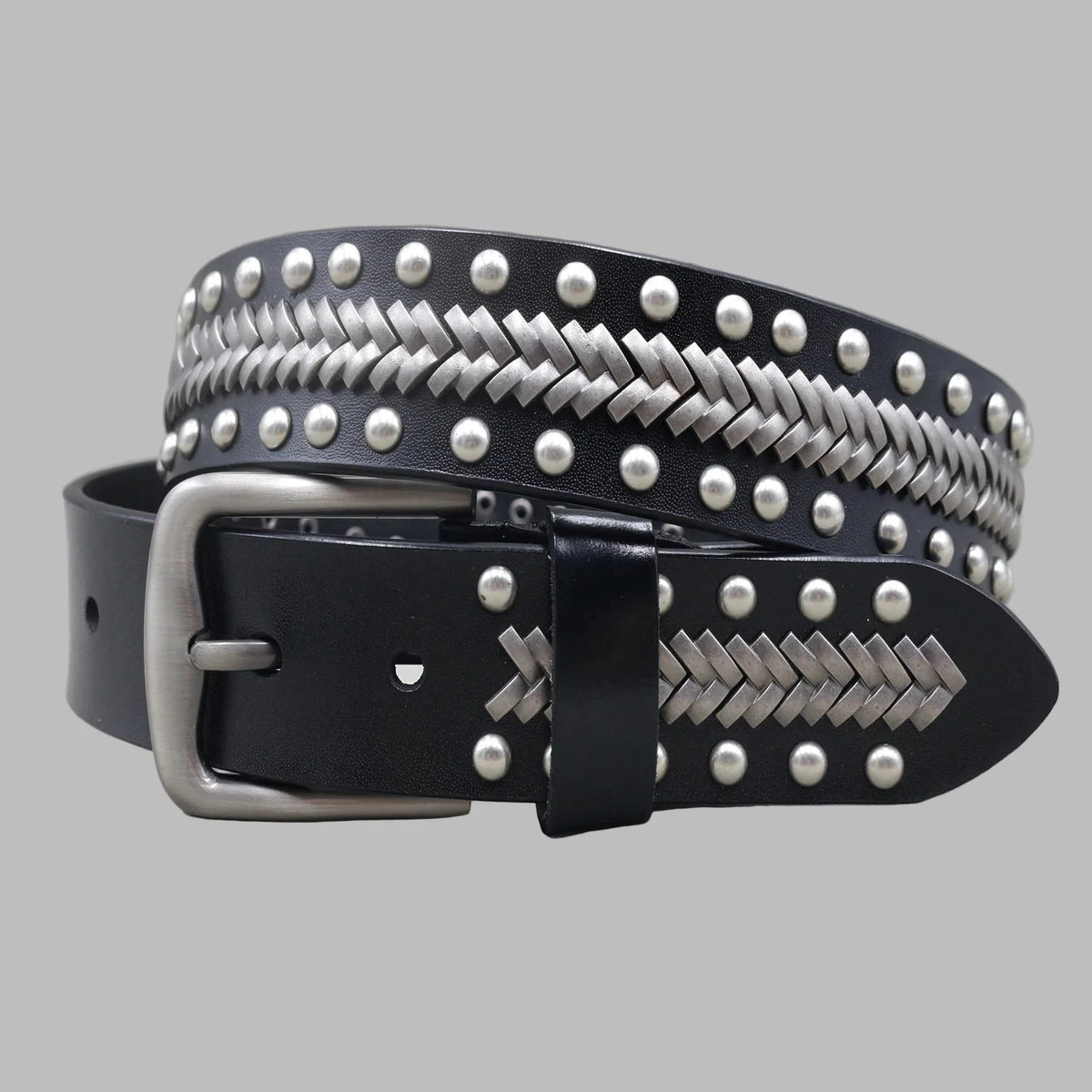Ceinture Cuir Metal Rock