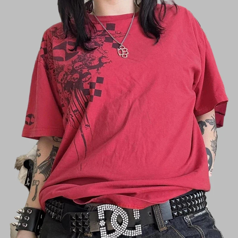 T-Shirt Rouge Rock And Roll