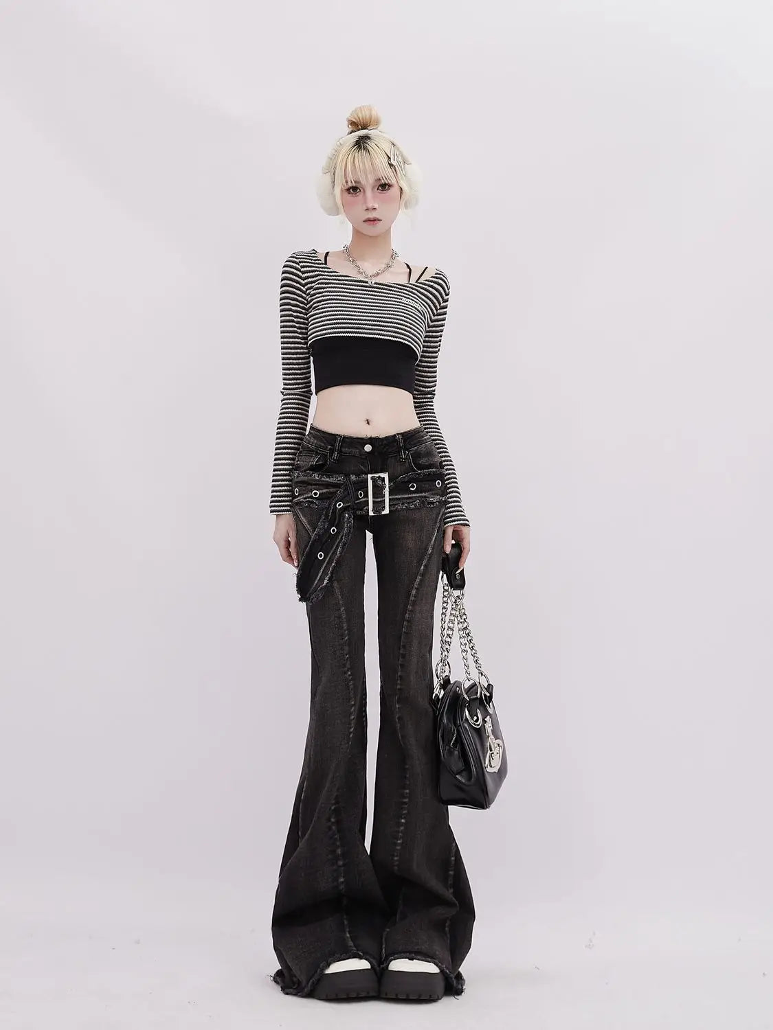Pantalon Noir Gothique Femme