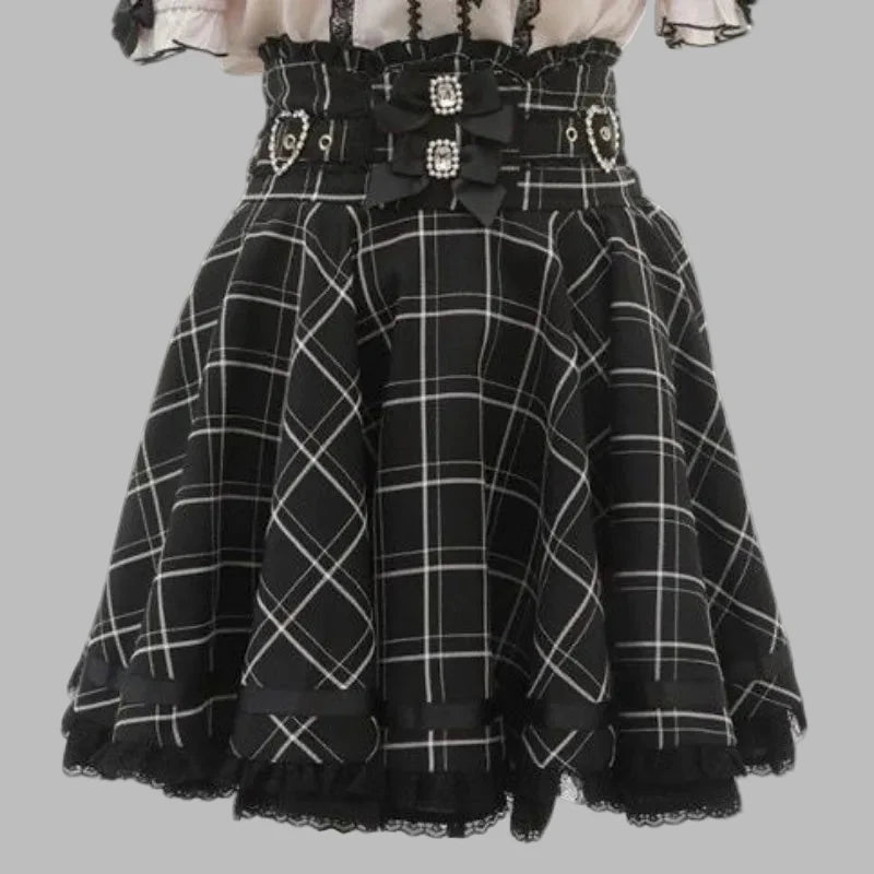 Jupe Style Écossais Rock Tenue