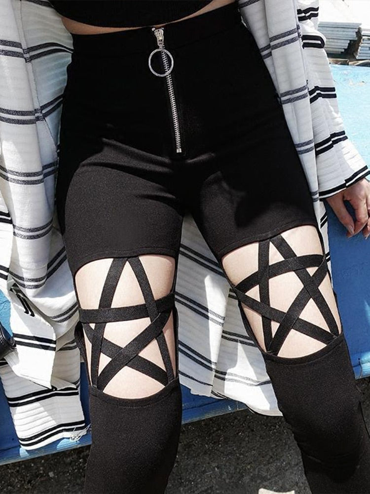 Jean Punk Rock Femme