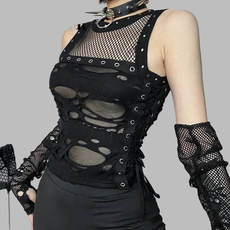 Débardeur Noir Punk