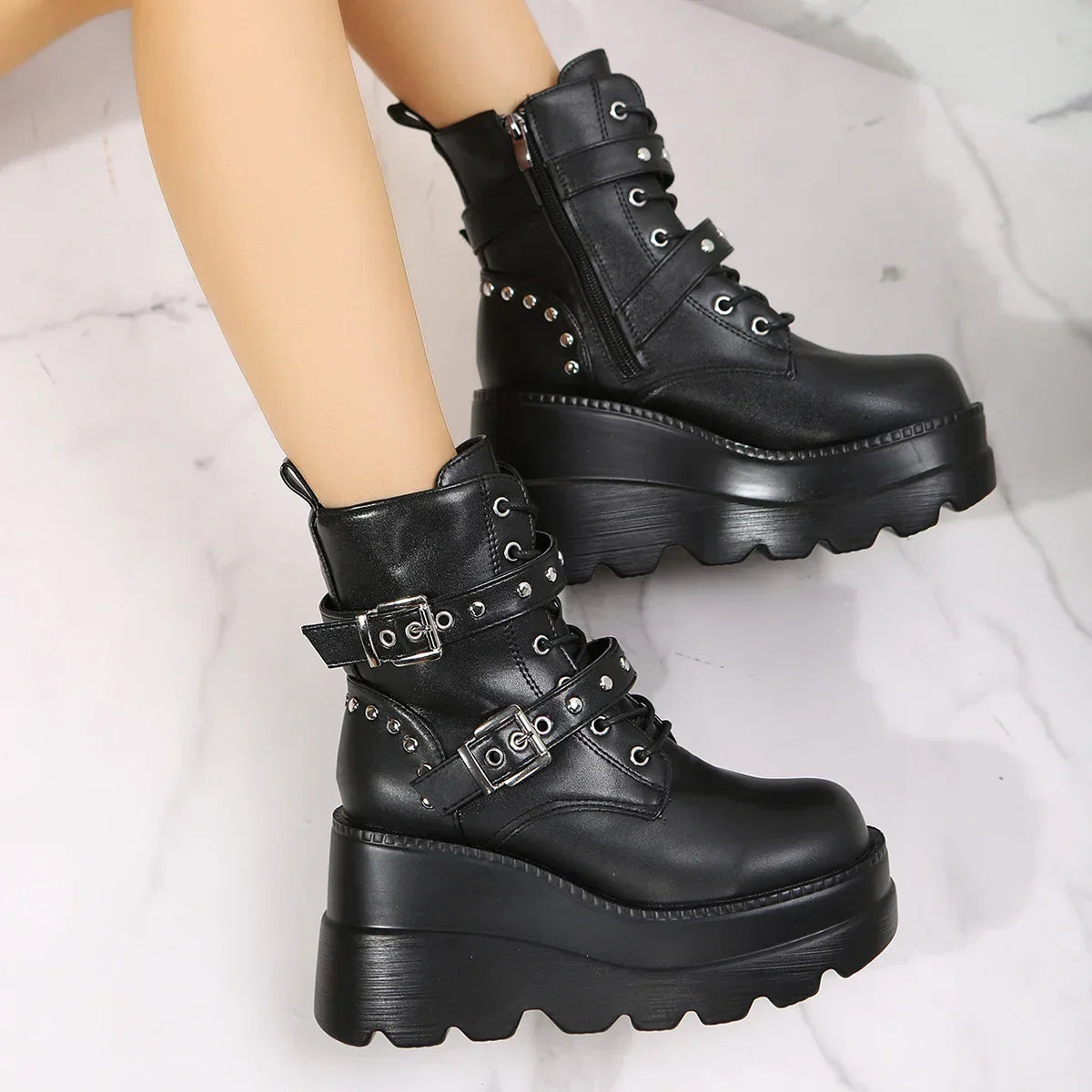 Bottines Punk Femme
