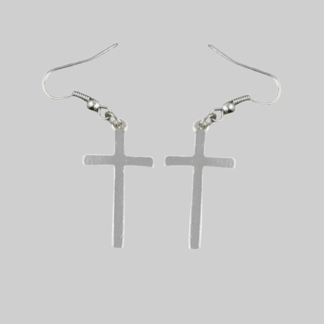 Boucle D'Oreille Croix Gothique