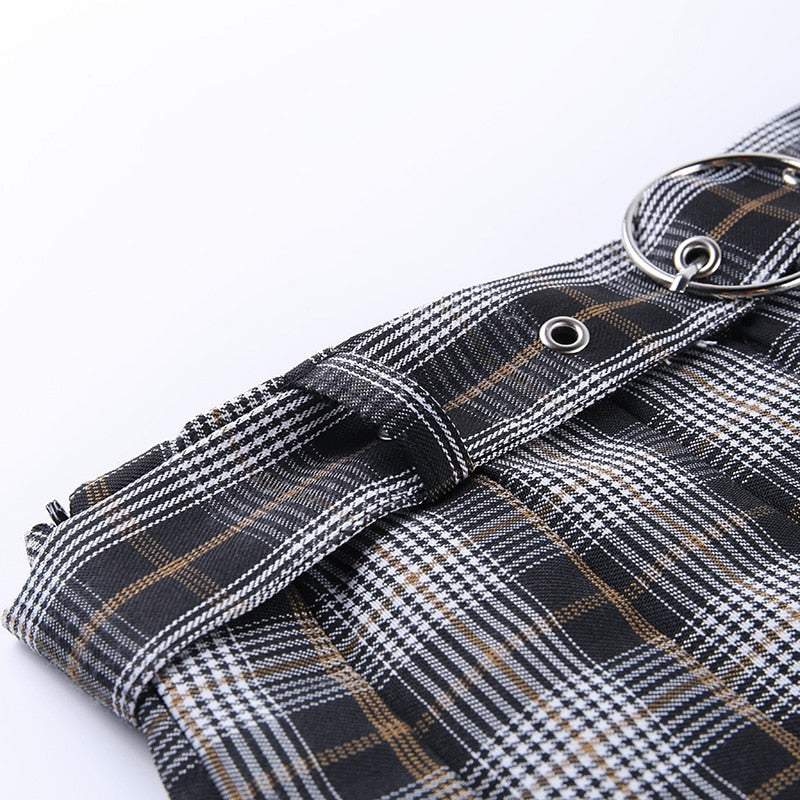 Jupe Tartan Plissee Rock