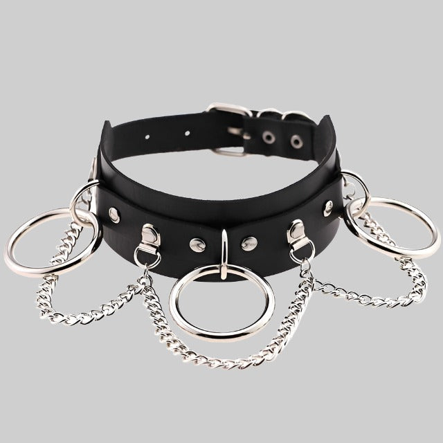 Collier Noir Rock