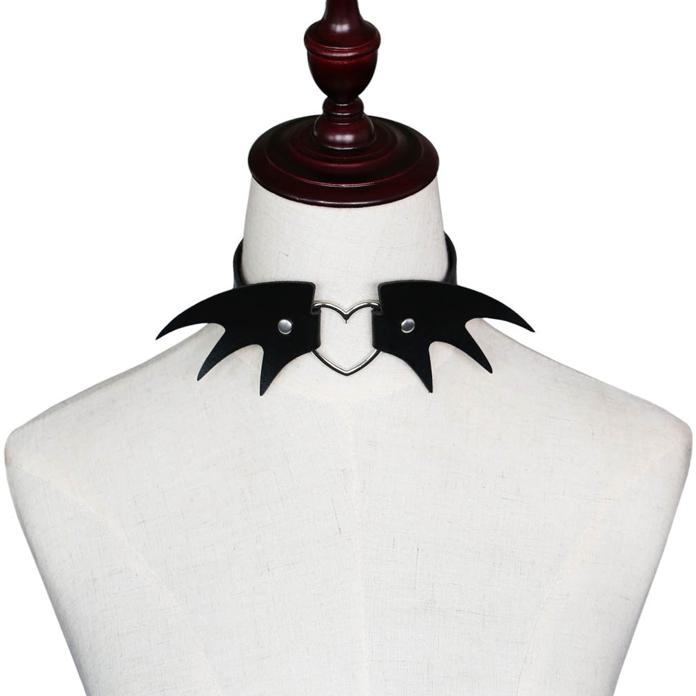 Collier Cuir Femme Gothique