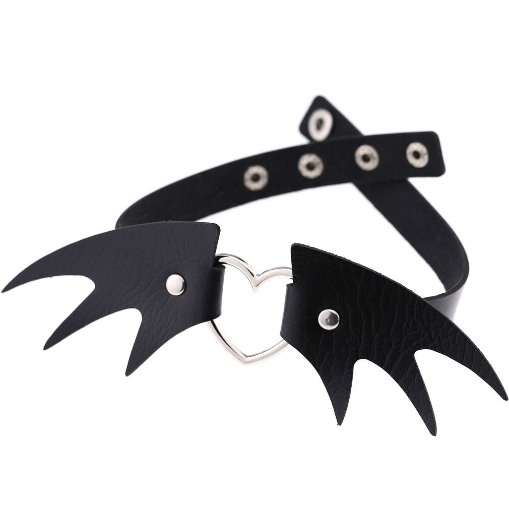 Collier Cuir Femme Gothique